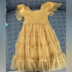 New JESSAKAE Yellow Ruffled  Baby Dress 12-18 Month